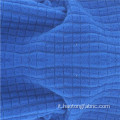 Tessuto elasticizzato spazzolato DTY blu in pile polare traspirante